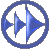 Blue Glass Spinning Arrow 16