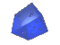 Blue Glass Tumbling Dice